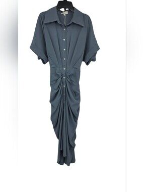New Bohme Gathered Blue Dress Small